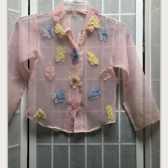 JM original, girl dress, pink and jean, size 8.: - Picture 3 of 8